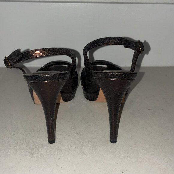 Stuart Weitzman Metallic Brown Heels - Picture 3 of 4